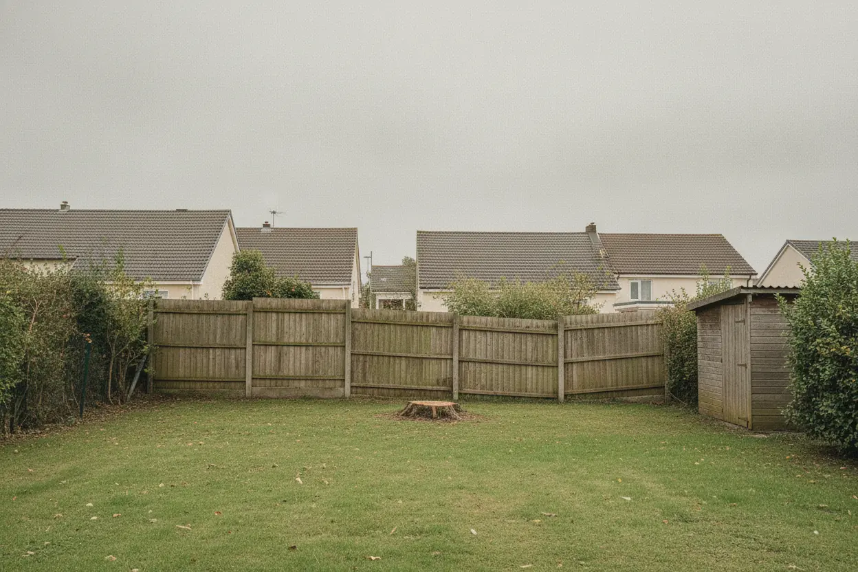 Fond de jardin nettoyé et clôture dégagée après abattage et évacuation à Saint-Quentin